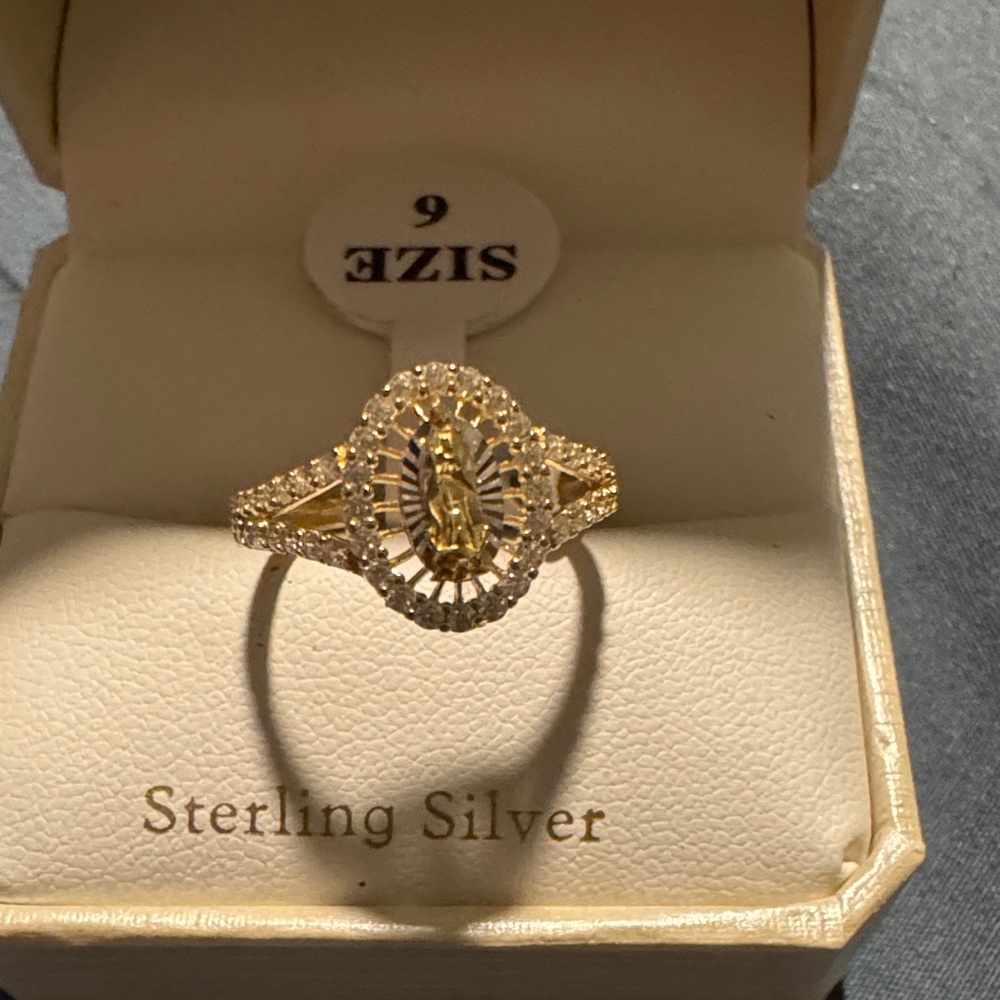 Cynthia Rowley Gold-Tone Virgin Mary Halo Ring